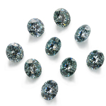 1粒売り　モアサナイトAAA　ルース　ラウンドファセットカット　ブルーグリーン　3×3mm　