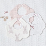 ラス１デザイン！出産祝いにおすすめ🐰もくもくスタイ3点セット
