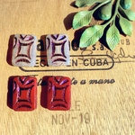 【JIRI special rectangle2色ペア4コセット】JIRI＊IVANA#czech beads#チェコビーズrectangle19✖️13㍉mix④