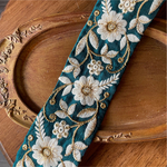インド刺繍リボン　花　インド刺繍　スパンコール　刺繍リボン　リボン　りぼん　※普通郵便はお届けに1週間近くかかります。お急ぎの方は必ずクロネコヤマトをお選びください