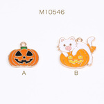 M10546-A  18個  ハロウィンチャーム エポチャーム ゴールド  3X（6ヶ）