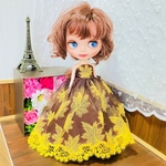 ブライス　リカちゃん  プーリップ  刺繍ドレス   アウトフィット ドール服