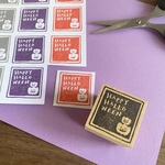 【HAPPY HALLOWEENかぼちゃ親子】ハロウィンはんこ　3cm角　ラバースタンプ