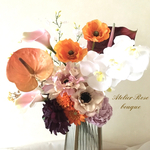 🍀ny様オーダー専用ページです🍀　　　ウェディングブーケ　ブライダルブーケ　アーティフィシャルフラワー　アーティフィシャルフラワーブーケ　前撮り　胡蝶蘭　ヘッドパーツ