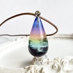 rosea1222様へ 帰り道の染まる空 雫型 レジンネックレス