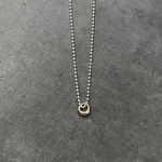 New ▽ Gold × White silver necklace [ circle ]