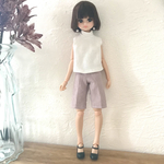 リカちゃん　センタープレス　ハーフパンツ　くすみピンク【受注】ブライス