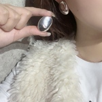 AMERICA VINTAGE EARRING  USAヴィンテージ　イヤリング　アンティーク  クラシカル　フラワー　大ぶり　クリップ　ナチュラル　カジュアル　ビーズ　コスチュームジュエリー