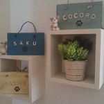 ◆ 木製ペット用ネームプレート ◆