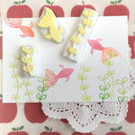 【再販】水草と金魚のはんこセット。