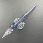青と紫のフューミングガラスペン