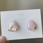 earring larmes (milk pink)