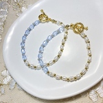 【Autumn Market】💙アシンメトリービーズブレスレット