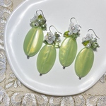 【Autumn Market】💚💐グリーンのボリュームピアス