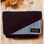 現場の声から出来た大人の横型移動ポケット　ブラックデニム