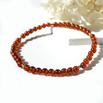 Hessonite Garnet／【トップクオリティ】たそがれ色 ヘソナイト（オレンジガーネット） 極小粒ブレスレット　サイズ変更可
