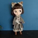35　茶猫セット　ブライスアウトフィット