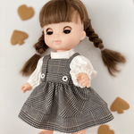 ＊エプロンワンピース ブラウス＊ メルちゃん ソランちゃん服