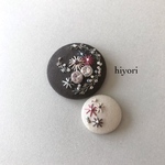 刺繍ブローチ　2個セット