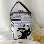 ココちゃん②☆がま口 持ち手付でスマホも入るる〜