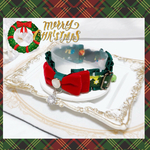🎄merry Xmas🎄サンタと愉快な仲間たち❤︎グリーン×レッド【通常首輪】