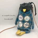 minaperhonen  マカロンパッチワーク ポシェット ミナペルホネン 巾着 バッグ runrunrun