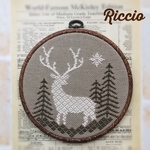 Riccio's winter wood2022☆こぎん刺しキット