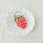 真っ赤な苺の羊毛キーホルダー🍓