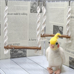 インコちゃんの✩.*˚マクラメ編み ナチュラルブランコ　 選べる２サイズ