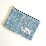 おりマチポーチ　森の動物　水色