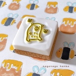 くまとミツバチ  消しゴムはんこ