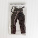 1/6ドールサイズ　パンツ黒　肩紐黒　ベルトグレー