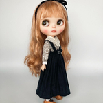 受注品　ブライス　アウトフィット　サロペスカートセット　黒