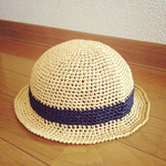 再販☆シンプルな麦わら帽子☆カラーラインあり☆《受注製作》