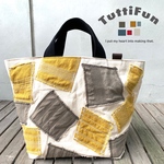 tuttifun＊黄色い四角の帆布バック