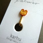 ハートのパイのイヤリング・ピアス