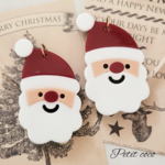2個 クリスマス サンタ アクリル チャーム