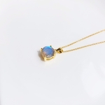 金属アレルギー対応◇ラブラドライトの一粒ネックレス【14kgf】シラー◇天然石◇秋冬◇グレー◇大粒◇8mm◇MAY.K