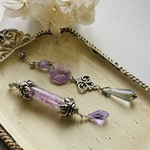 再再再再販　夜の魔術部　薄い菫色の世界　スワロフスキーガラス　ピアス　イヤリング