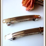 バレッタ用金具✴︎6cm 2個セット シルバー  お花バレッタ