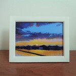 油絵原画『夕暮れ時』　額縁付き