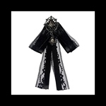 【Ribbon&lace_bijou ラペル リボン ピンブローチ 。】リボン ブラック ストーン 襟 フォーマル ネクタイ ピンバッチ  ブローチ  シルバー パンク ロック