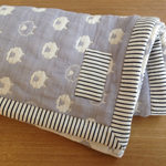✳︎✳︎✳︎ひつじ限定色grey ×　stripe✳︎✳︎６重ガーゼケット　
