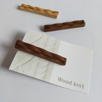 *wood knit  ネクタイピン ウォルナット*