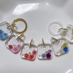 ハンドメイド＊名入れ可能＊お花チャーム＊猫ちゃん＊わんちゃんの首輪に♡