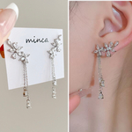 再販です✩⃛silver925芯　キラキラビジューの揺れるピアス　シルバー