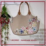 《La～様オーダー品》丸型トート 4WAY♡リバティ パッチワーク♡帆布