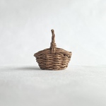 ミニチュア　山なりカゴバッグ（小） / Miniature Basket with Handle （mini）/ hinoki