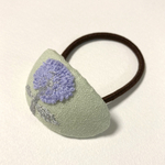 ミナペルホネン　ヘアゴム　handmade skip グリーン
