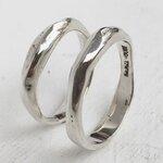 【”yuha1775様”オーダー依頼品】ランダム凸凹ペアリング プラチナシルバー src123
